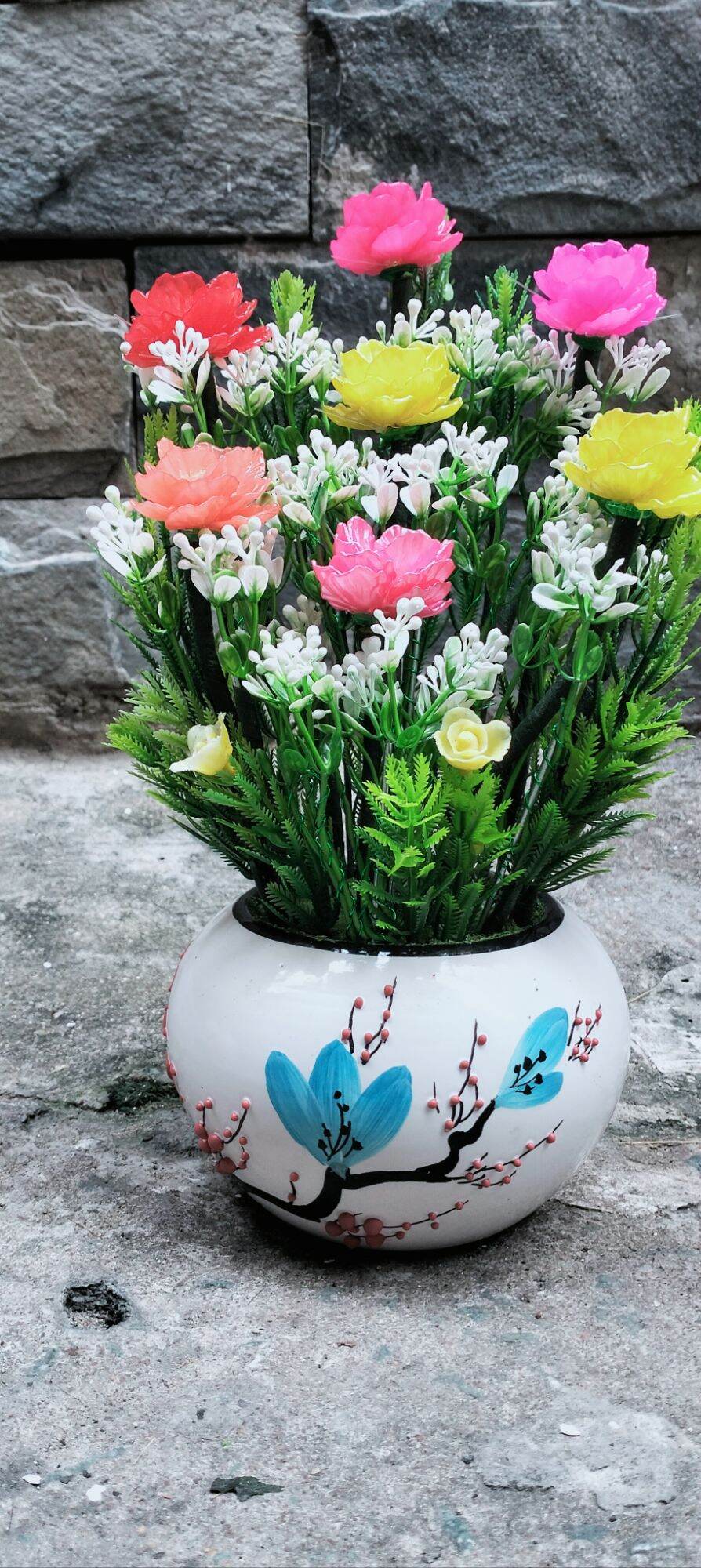 Chậu hoa hồng pha lê size 27cm