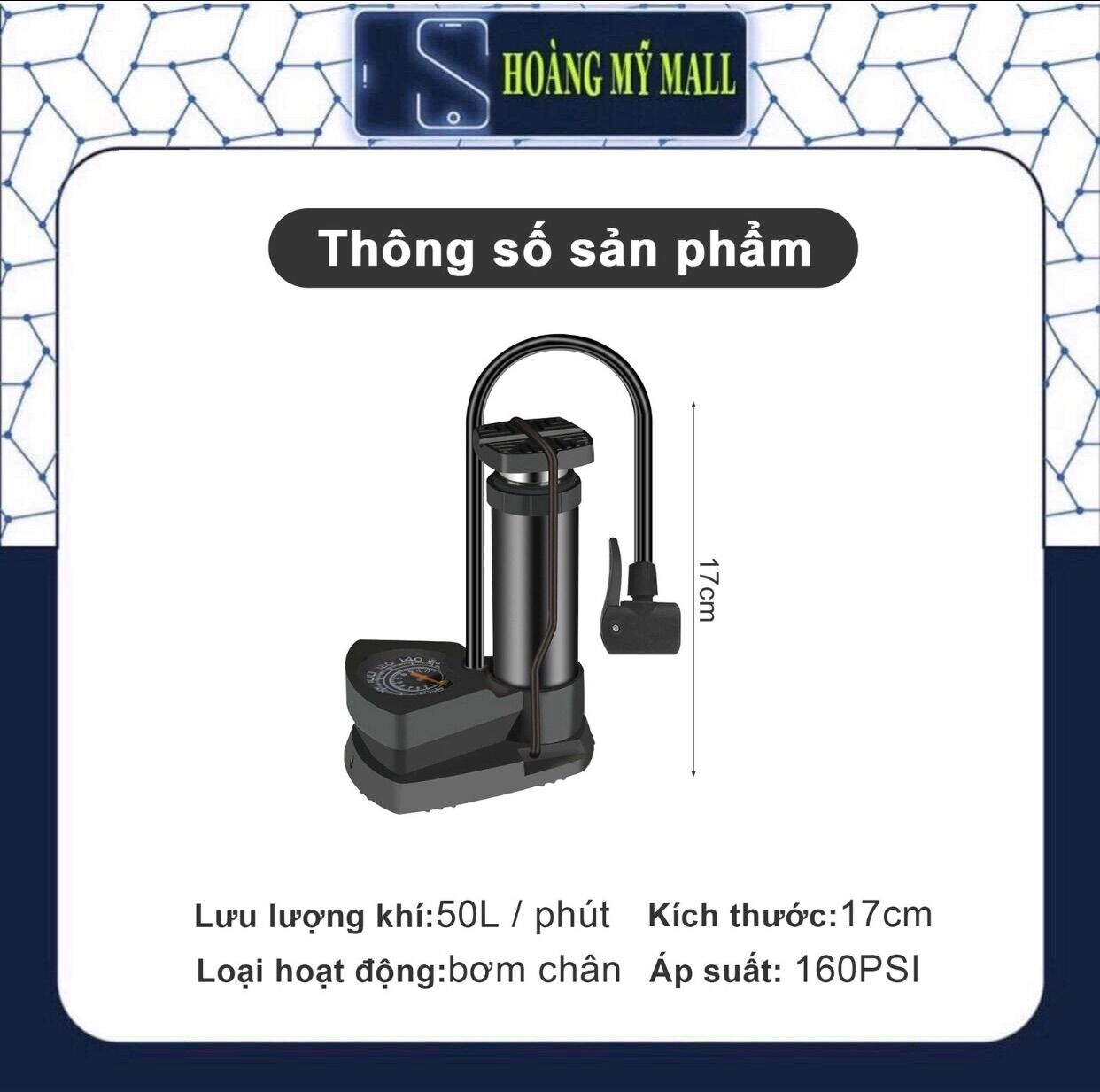 [HCM] Máy bơm xe đạp, xe máy, ô tô đa năng ✅