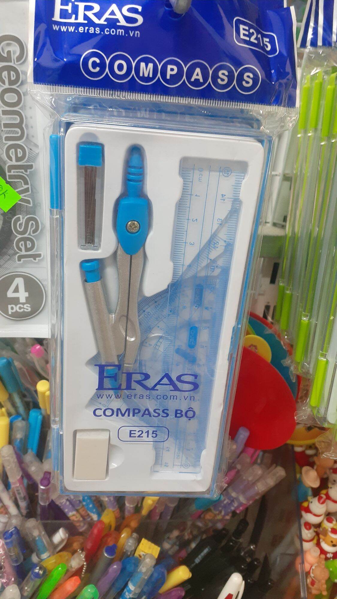 Bộ compass và thước kẻ to Eras E215