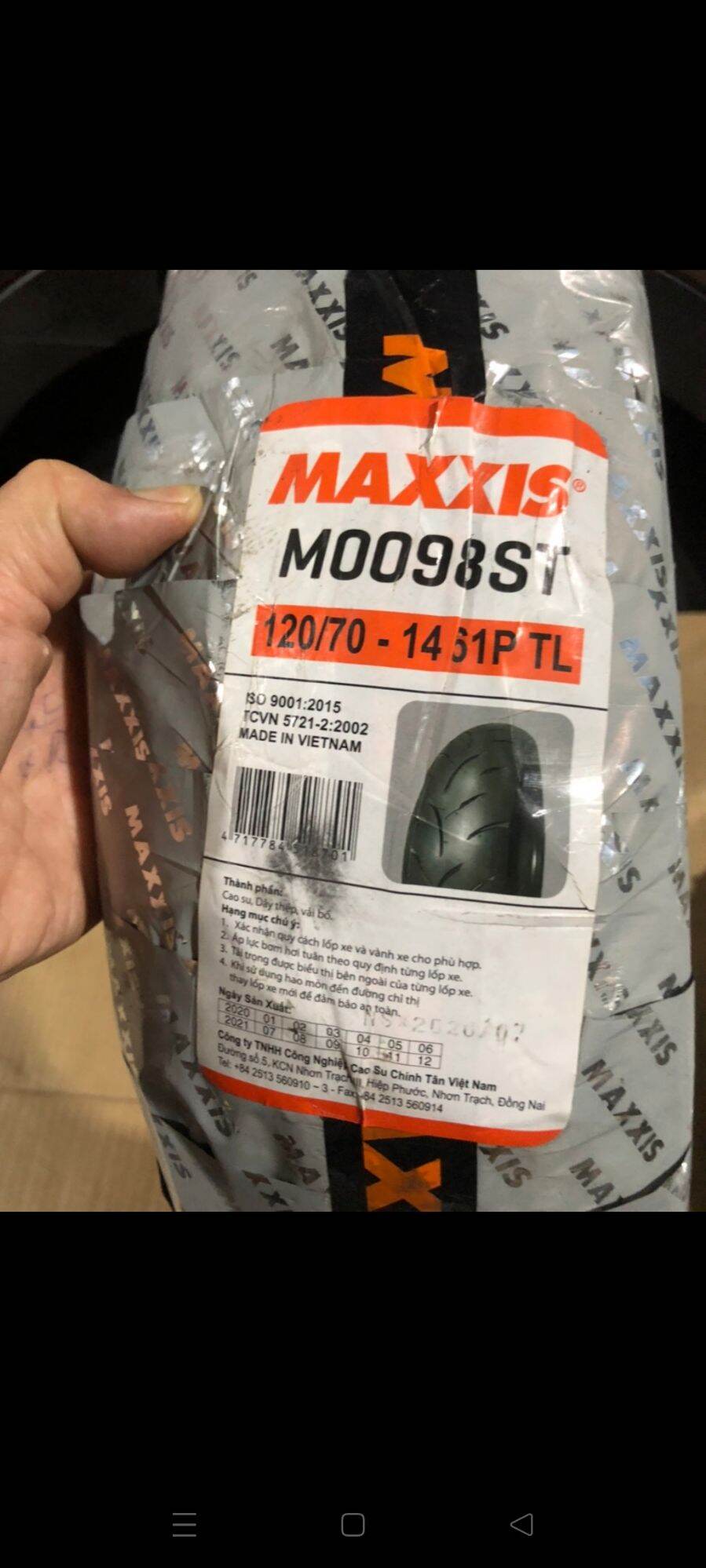 Vỏ sau pcx maxxis 120/70-14