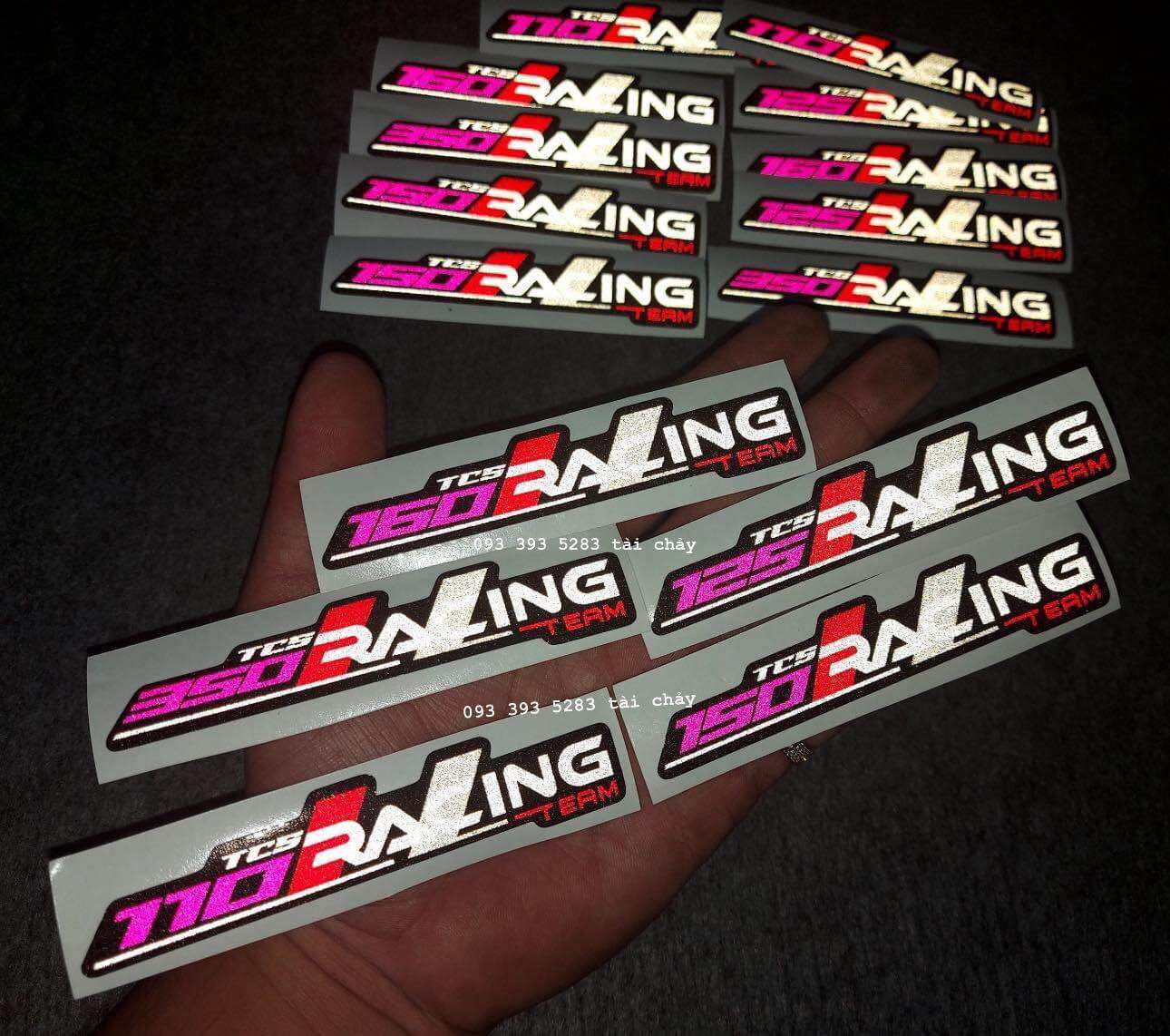 [ 1 MIẾNG ] TEM SỐ RACING DÀI 10CM 3M PHẢN QUANG DÁN TRANG TRÍ XE