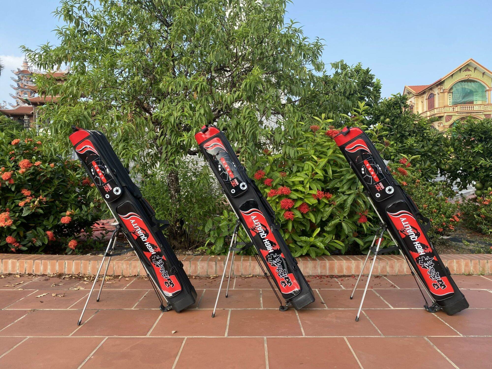 BAO ĐỰNG CẦN TÀU CON THOI 2 NGĂN, 3 NGĂN ( XANH / ĐỎ )