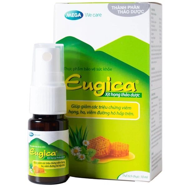 Xịt họng thảo dược eugica mega we care 10ml