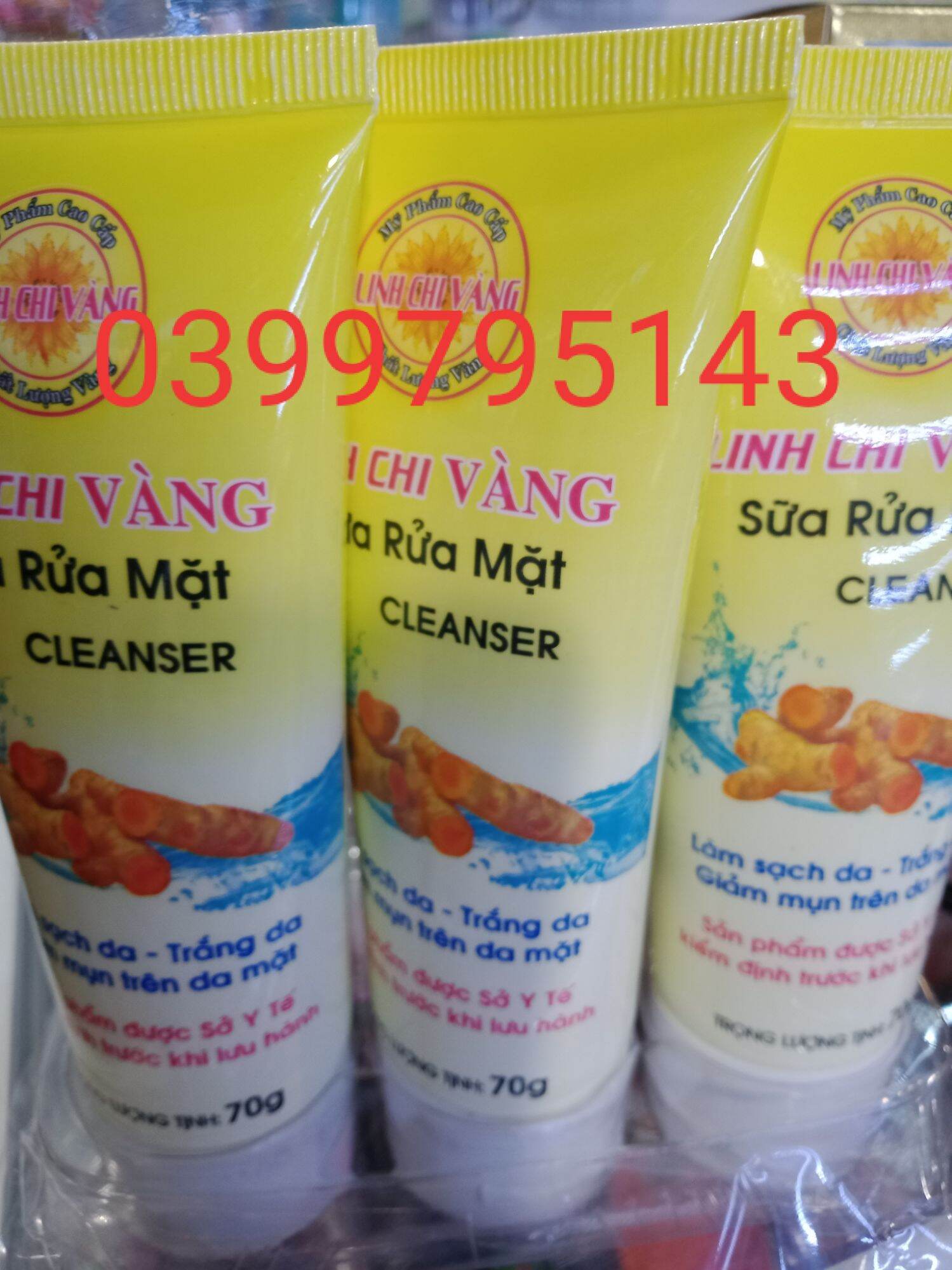 Sữa rửa mặt linh chi vàng 80g