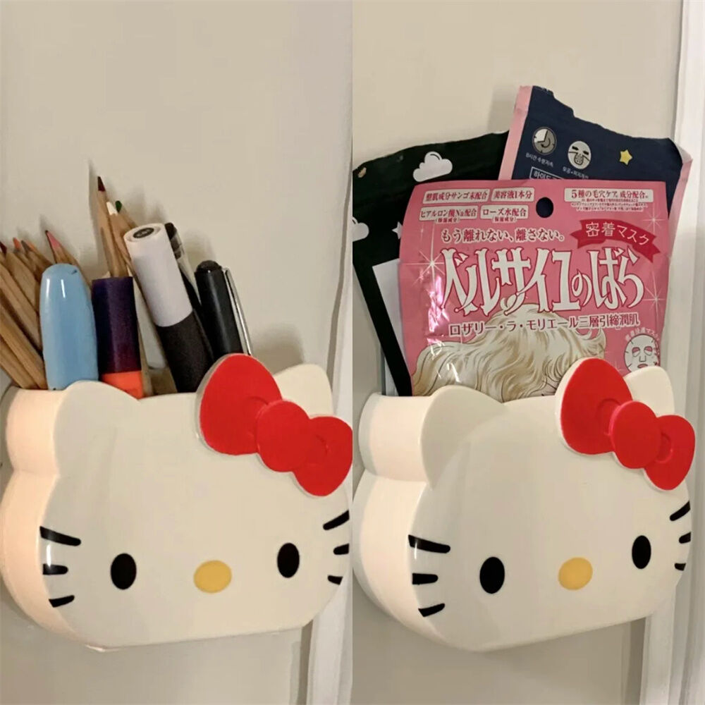 Hoạt Hình Hello Kitty Treo Tường Nhà Tắm Dễ Thương Trẻ Em Giá Treo Bàn Chải Đánh Răng Tối Giản Không Đục Lỗ Thiết Kế Gia Đình