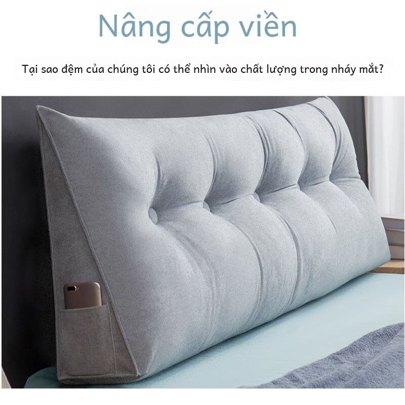 Simple Headboard Cushion Soft Bag Triangle Double Sofa Back Cushion Bed Removable and Washable Big Cushion Bed Backrest