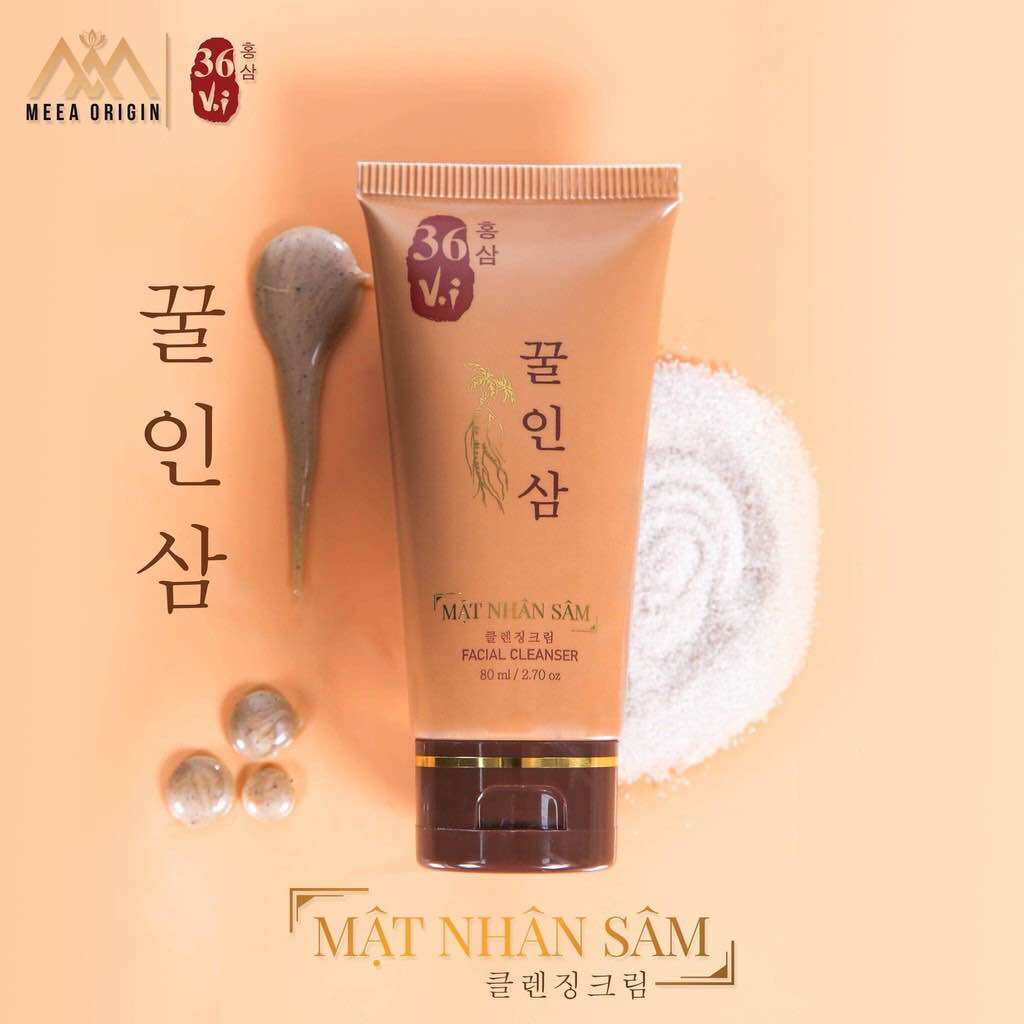 Sữa rửa mặt sâm đỏ 36 vị đông y 80ml chính hãng