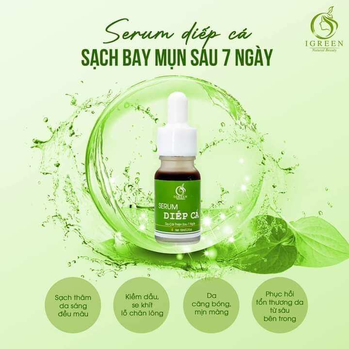 Serum trị mụn Diếp Cá igreen (Chính hãng)