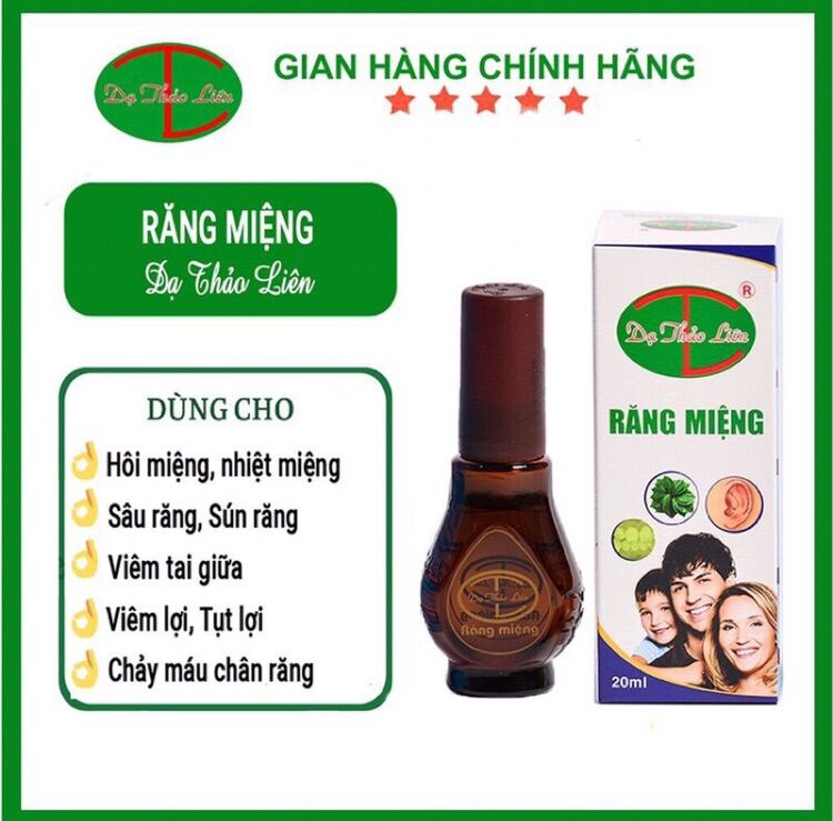 Tinh dầu răng miệng Dạ Thảo Liên 20ml Chăm sóc răng miệng hết sâu răng, viêm lợi, hôi miệng