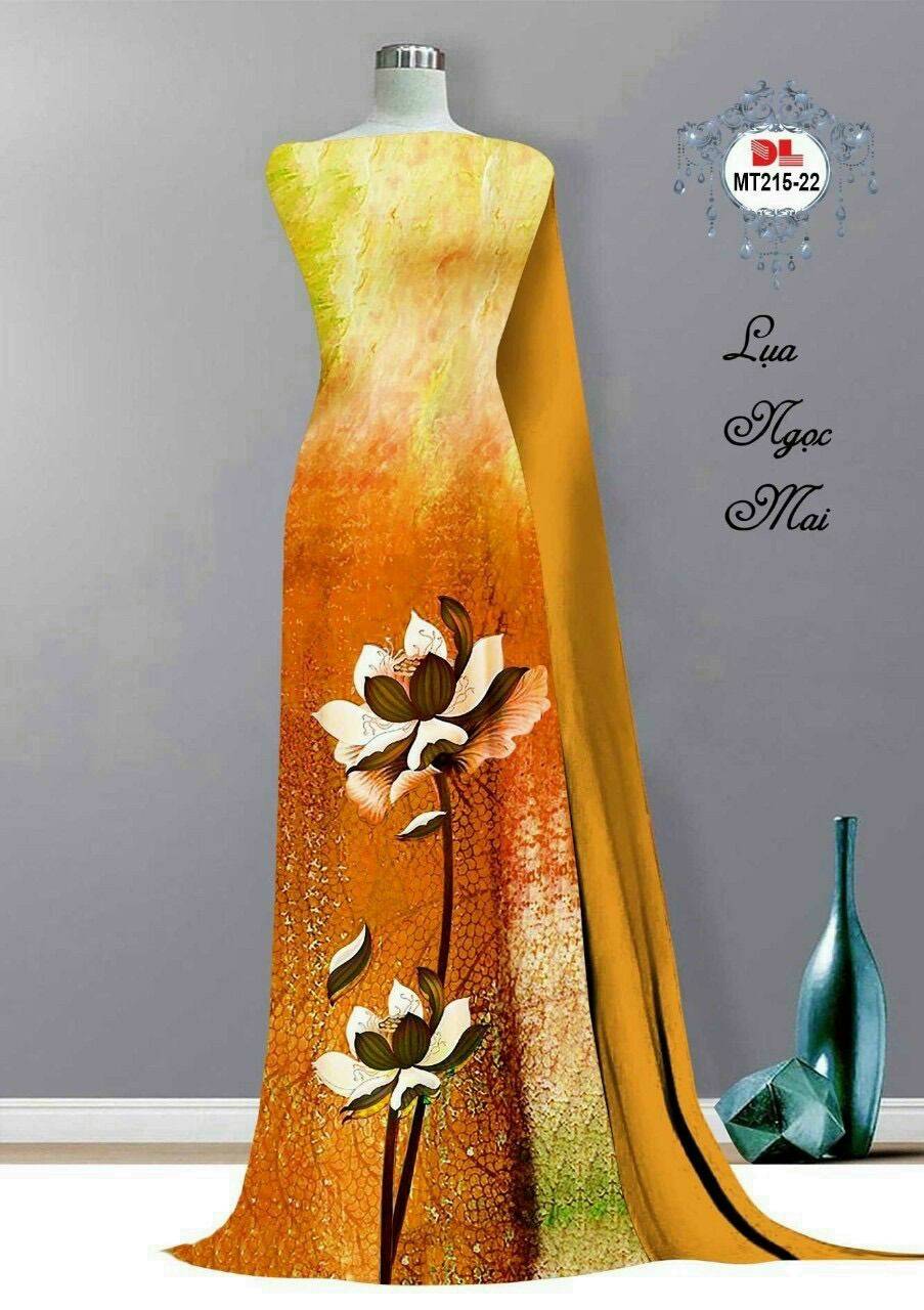 Vải áo dài hoa sen