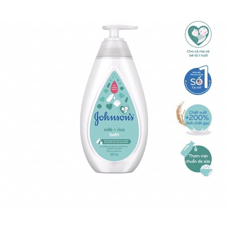 [Mua 1 được 2 ] Sữa tắm Johnson's chứa sữa và gạo 500ml