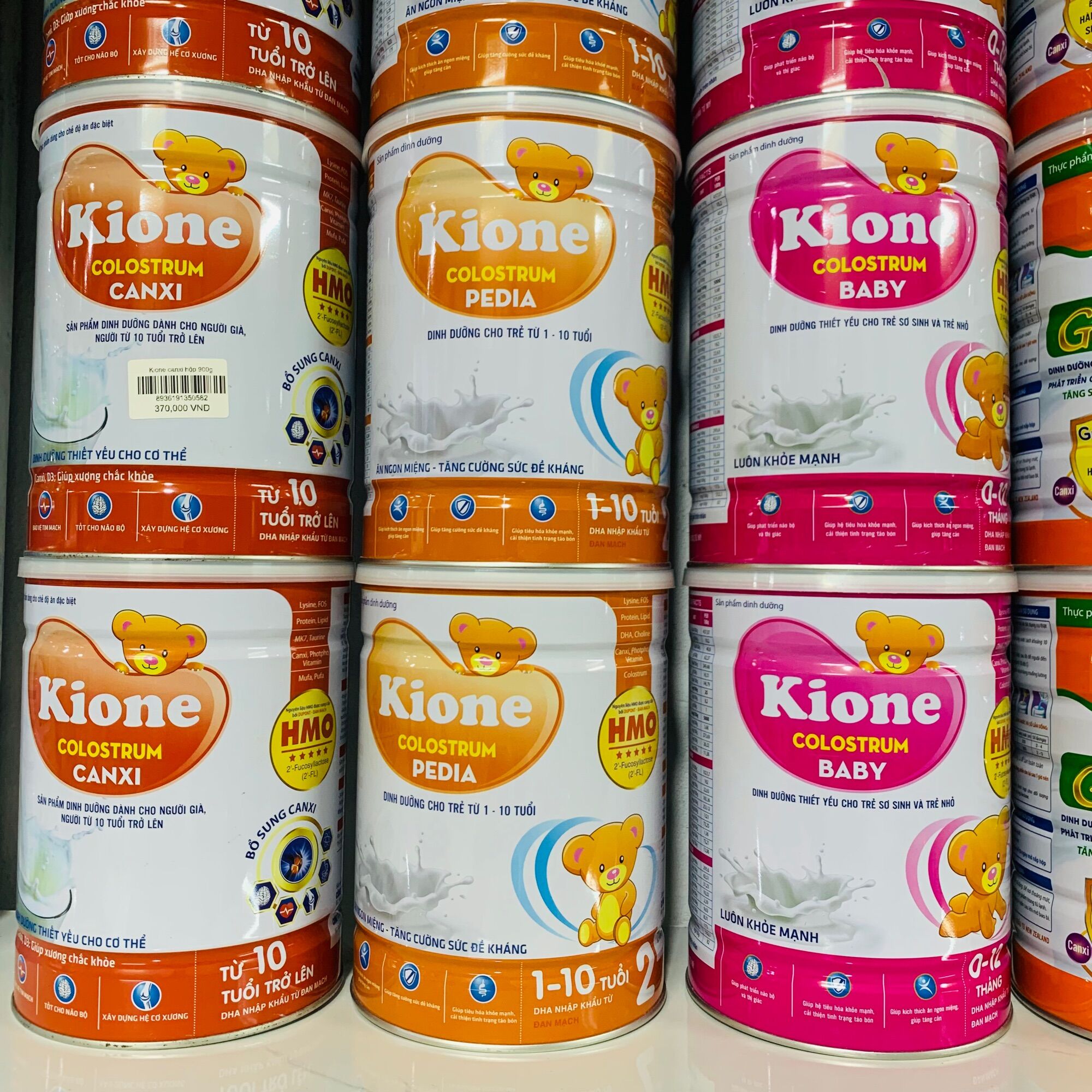 Sữa kione Grow lon 900g