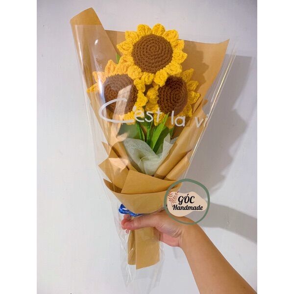 Bó hoa hướng dương - Hoa hướng dương bằng len
