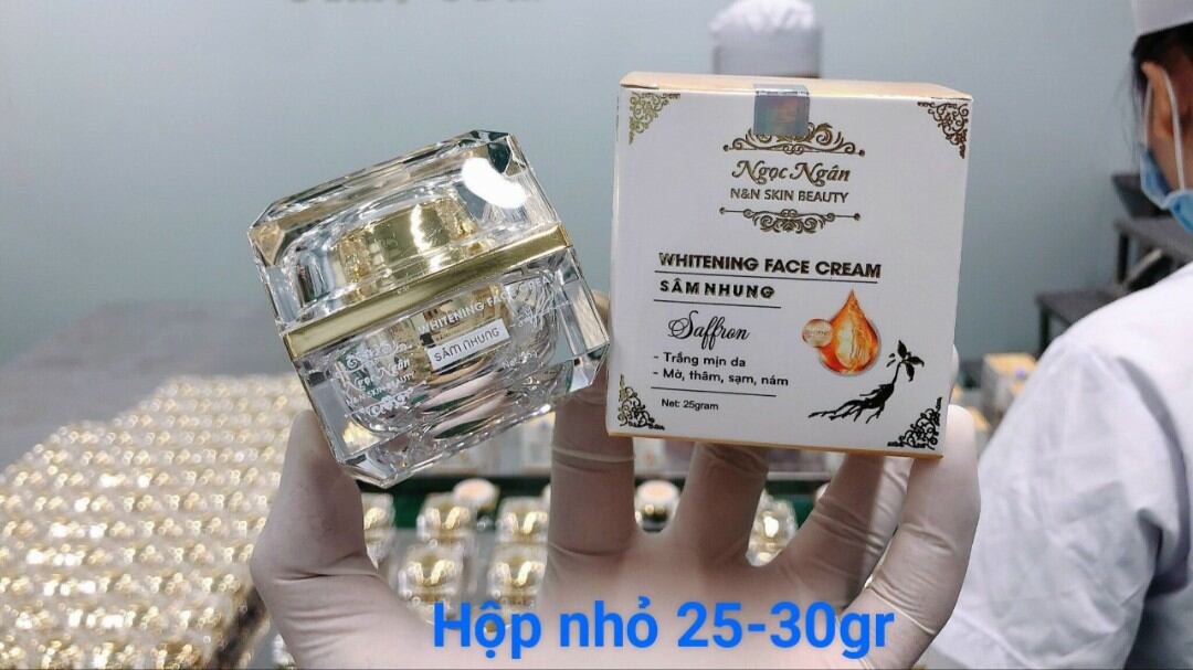 FACE REAM SÂM NHUNG SAFFRON CAO CẤP 25gr ( kem dưỡng trắng da ban đêm)