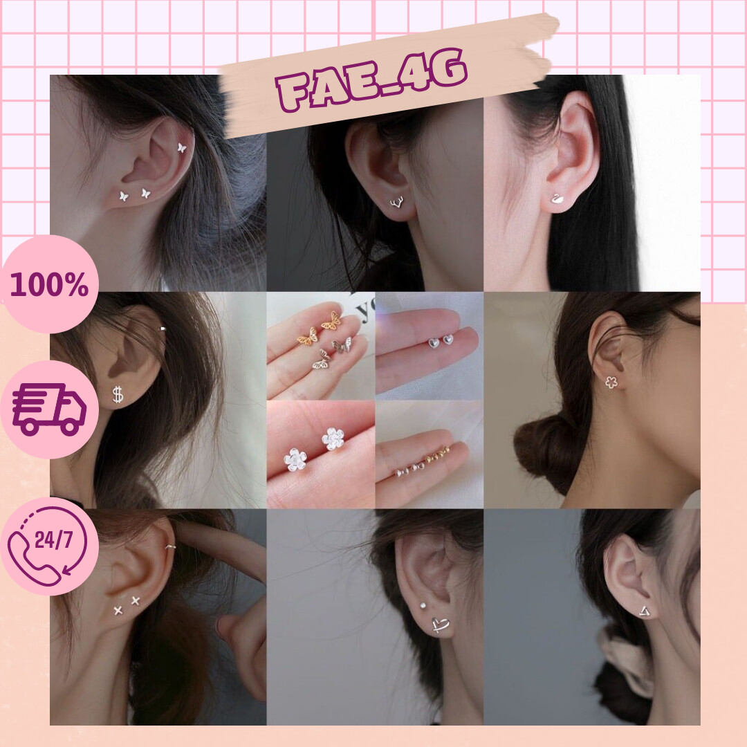 Bông tai nhỏ nhắn dễ thương phong cách Hàn Quốc