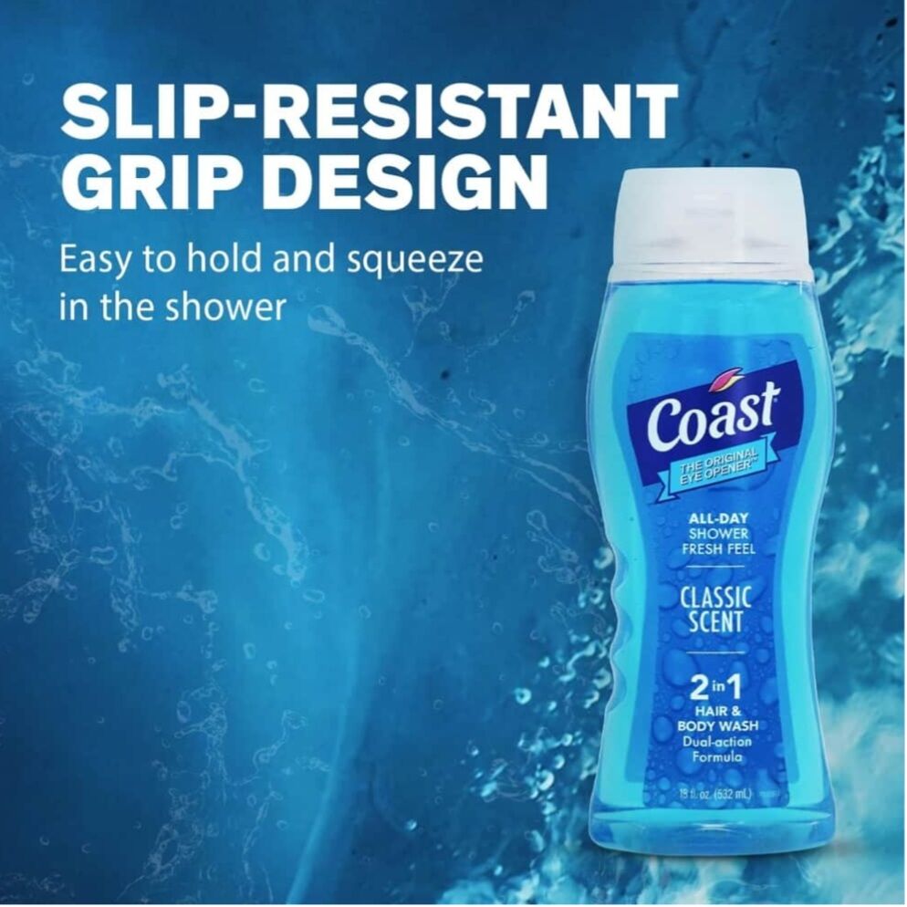 Sữa tắm gội nam Coast 532ml của Mỹ - Mẫu mới