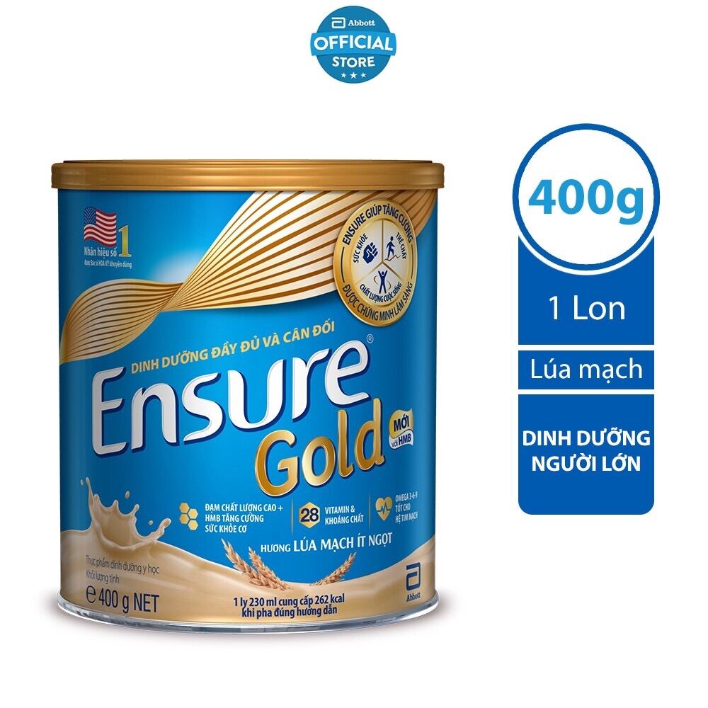 Sữa bột ensure gold lúa mạch 400g