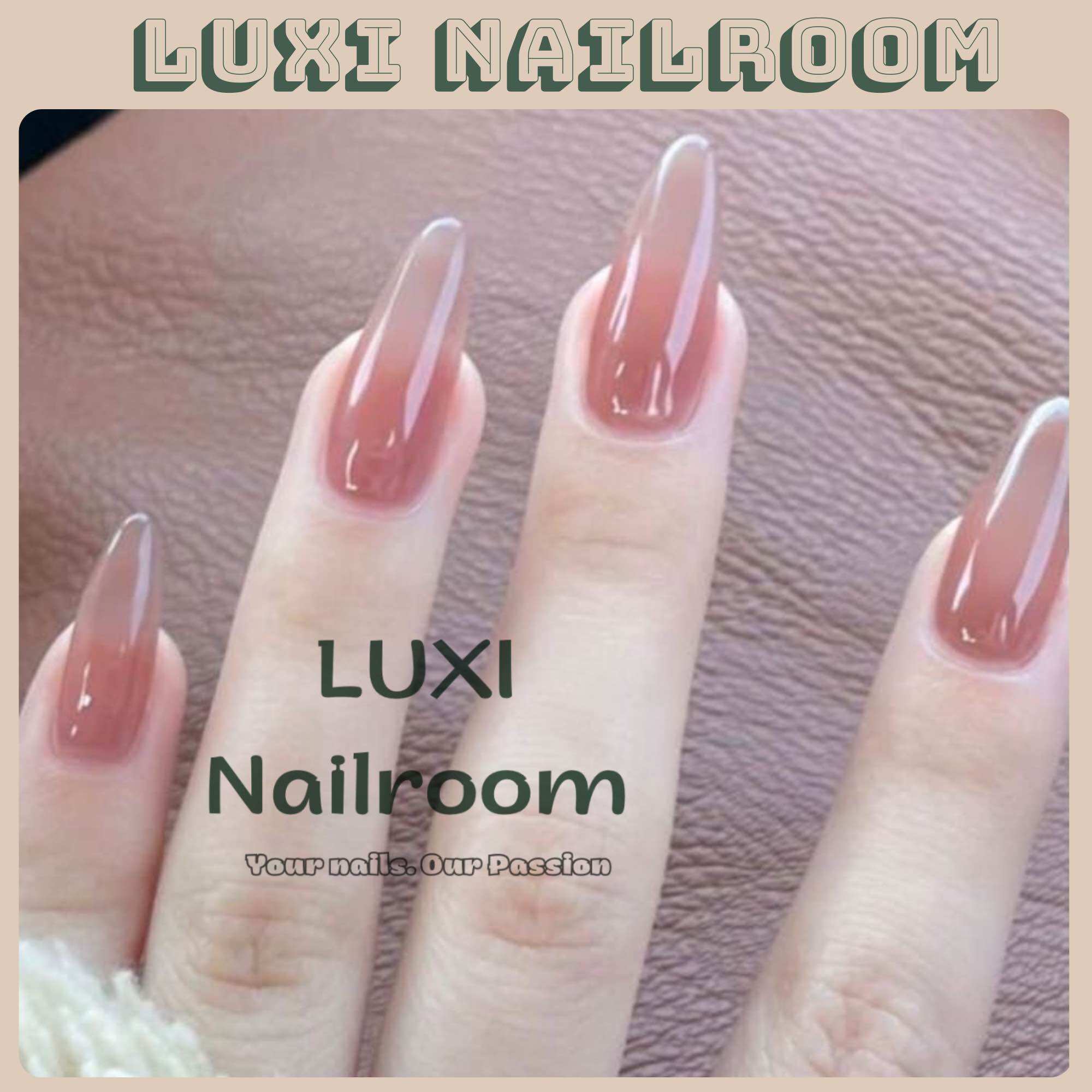 Nailbox - móng úp thiết kế mẫu sơn thạch trơn màu a-03. luxi nailroom