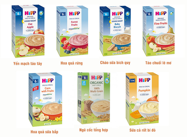 Bột ăn dặm hữu cơ Hipp