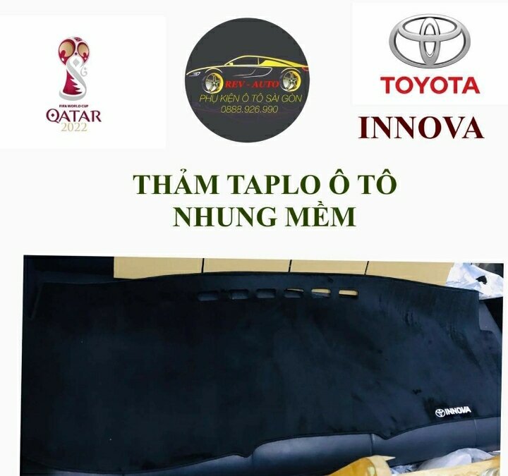Toyota innova 2017-2022, thảm taplo nhung mềm
