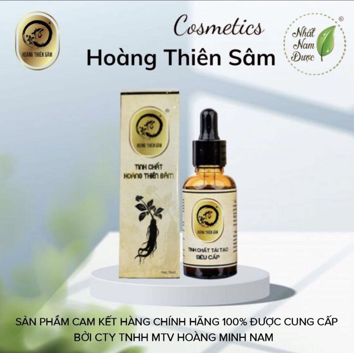 Tái tạo da hoàng thiên sâm - loại bỏ mụn, thâm, sẹo rỗ, nám, tàn nhang 30ml
