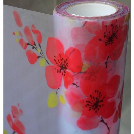 [Combo 5md*khổ 90cm] Giấy Dán Kính cửa sổ Hoa Đào Tím keo sẵn bóc dán