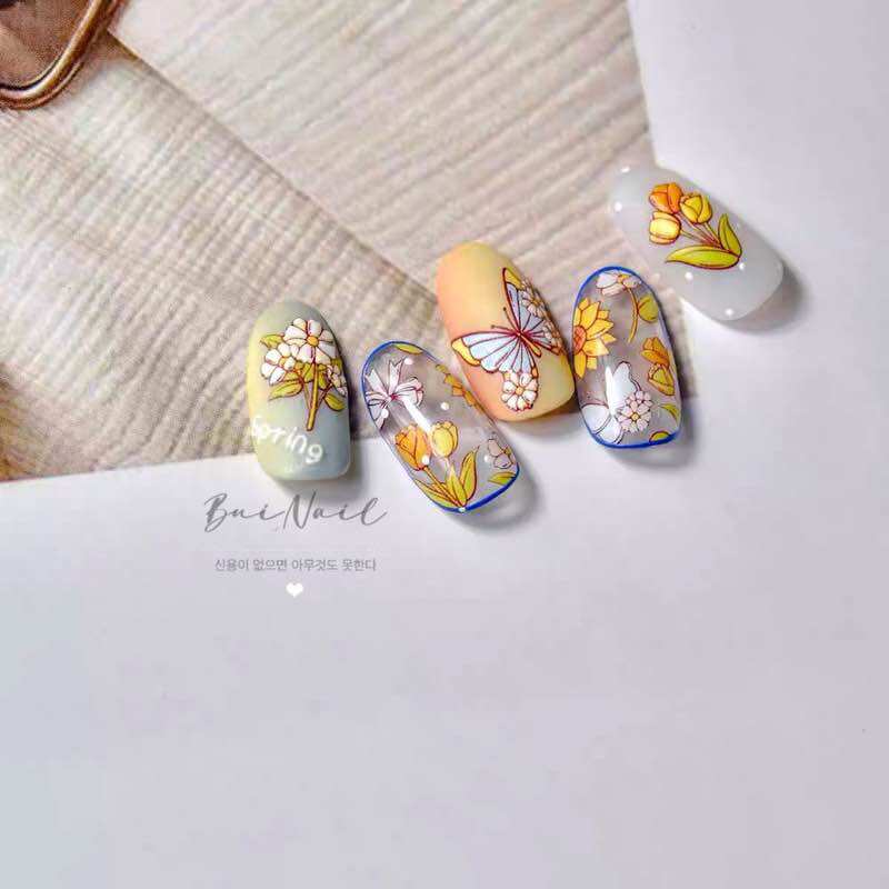 Sticker nổi hoa 5d