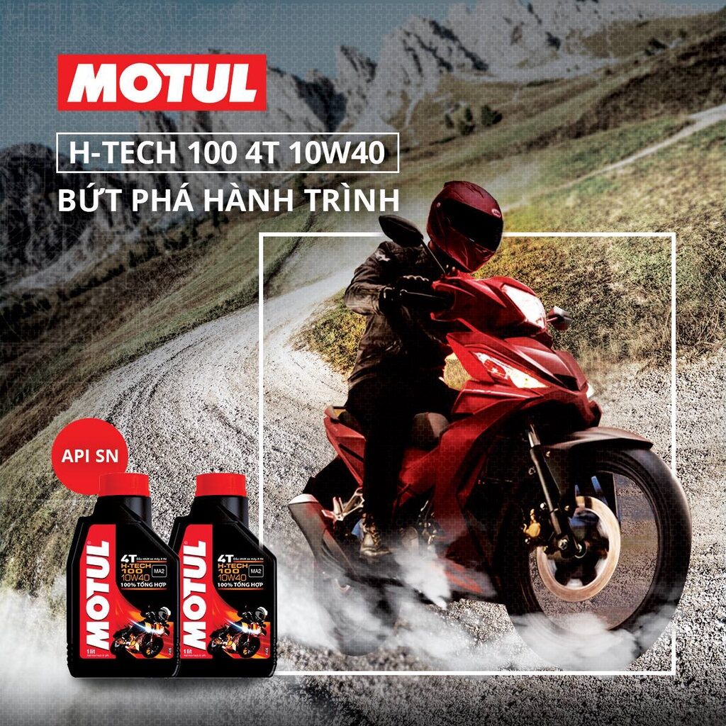 MOTUL H - TECH 100 4T 10W40 [ 100% TỔNG HỢP ]