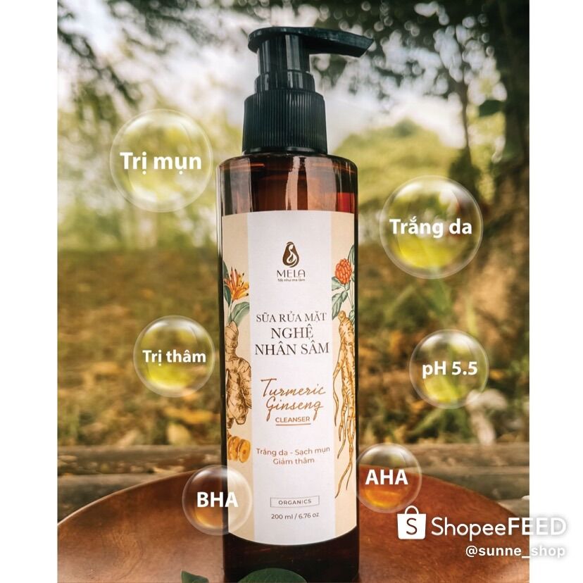 Sữa rửa mặt nghệ - nhân sâm 200ml