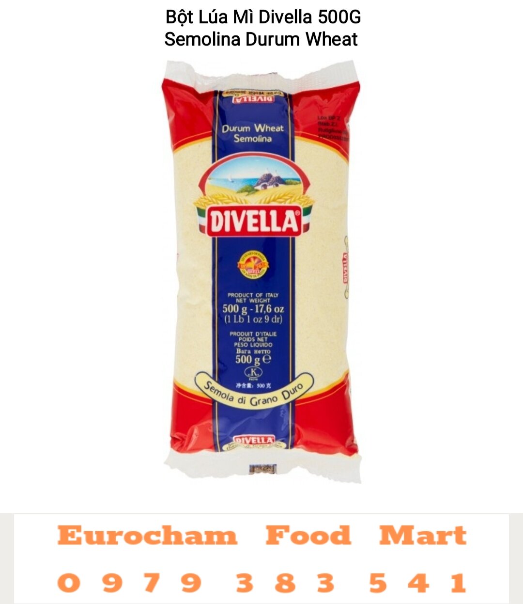 Gạo Ý Risotto Arborio hiệu Divella Hộp 1KG