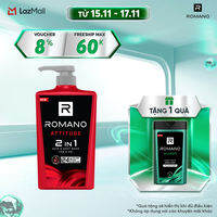 Tắm gội 2 trong 1 Romano 2in1 Attitude 650g/chai
