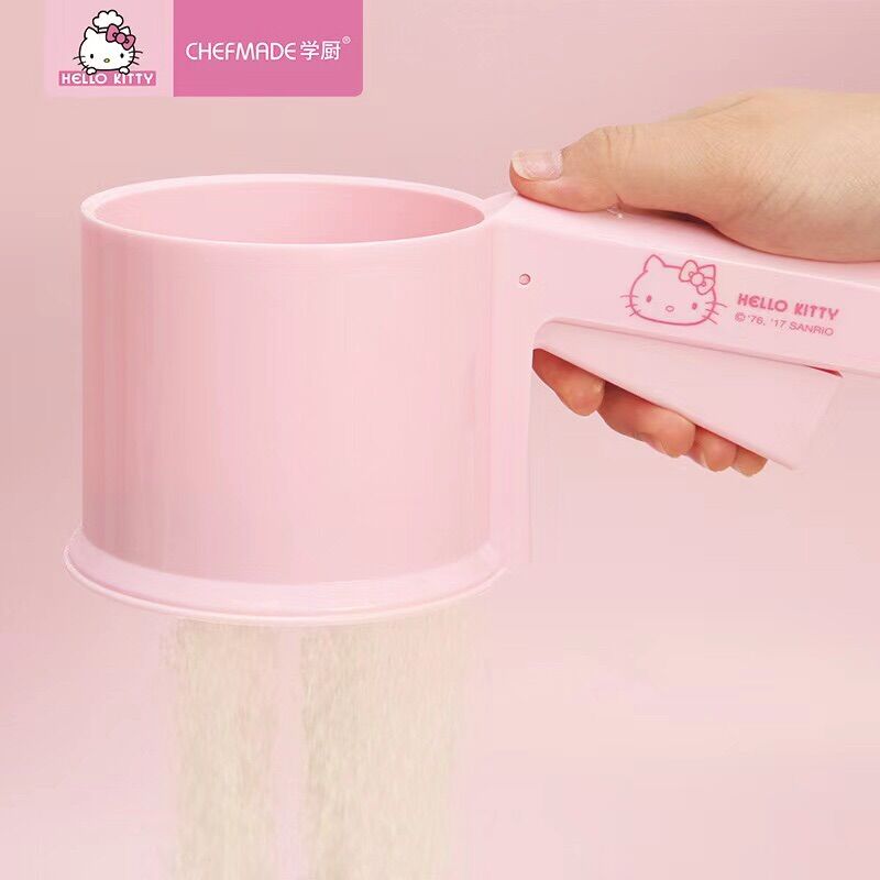 Ca rây bột bán tự động Hello Kitty màu hồng chính hãng Chefmade