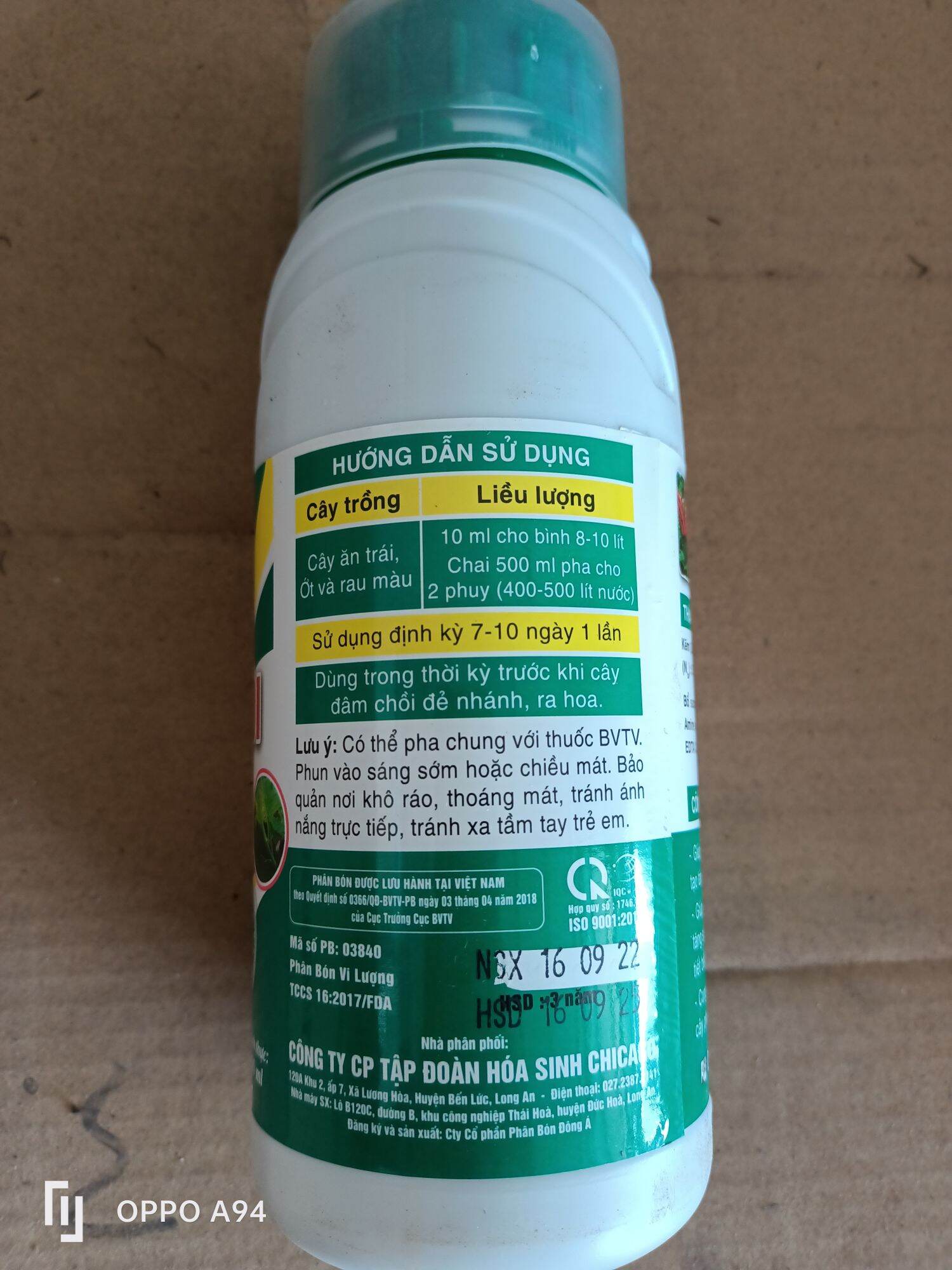 phân FDA -Áo Giáp Kẽm SIÊU ĐÂM CHỒI