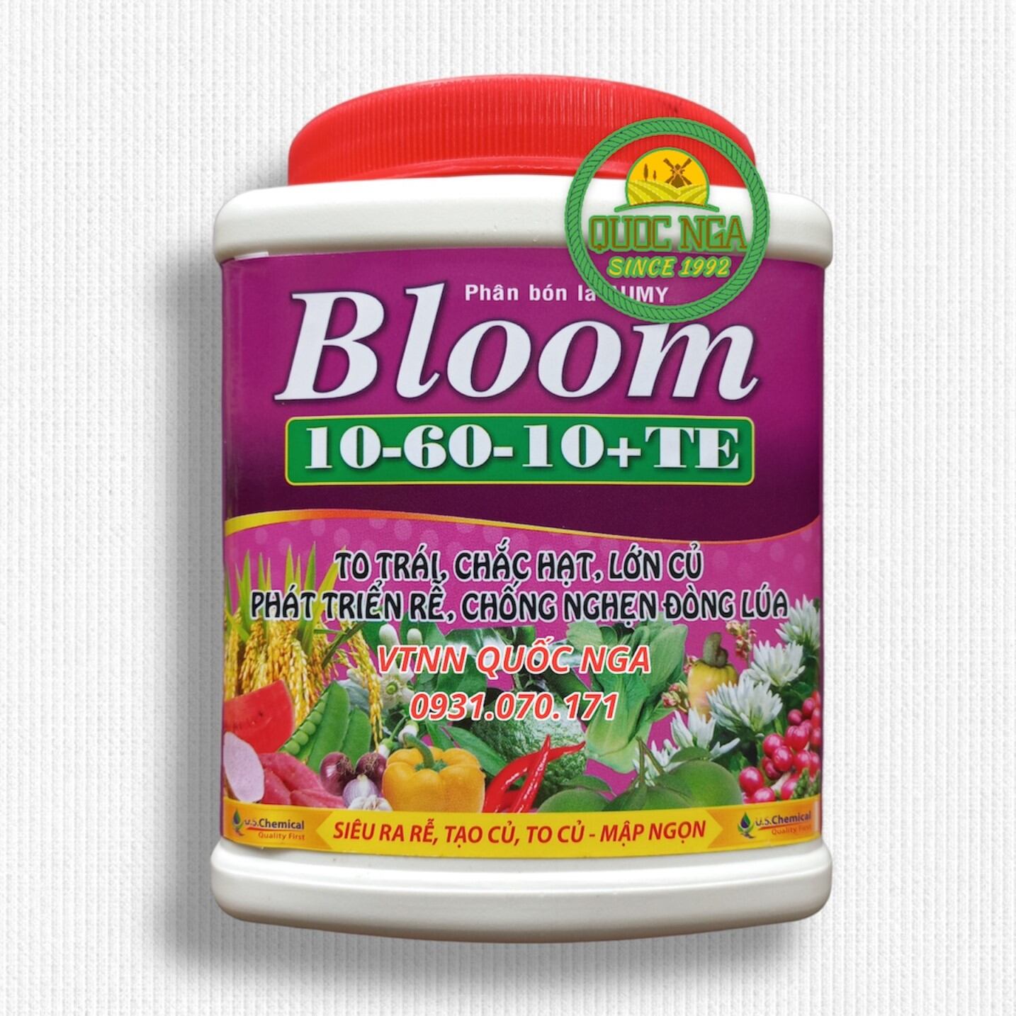 PHÂN BÓN LÁ NPK 10-60-10+TE BLOOM - DƯỠNG HOA, ĐẬU TRÁI, PHÁT TRIỂN RỄ, HỘP 565 gram