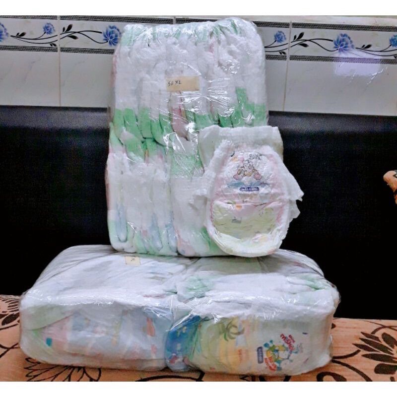Combo 100 miếng bỉm trần bobby / huggies hàng mẫu công ty m100/l100/xxl100/xl100