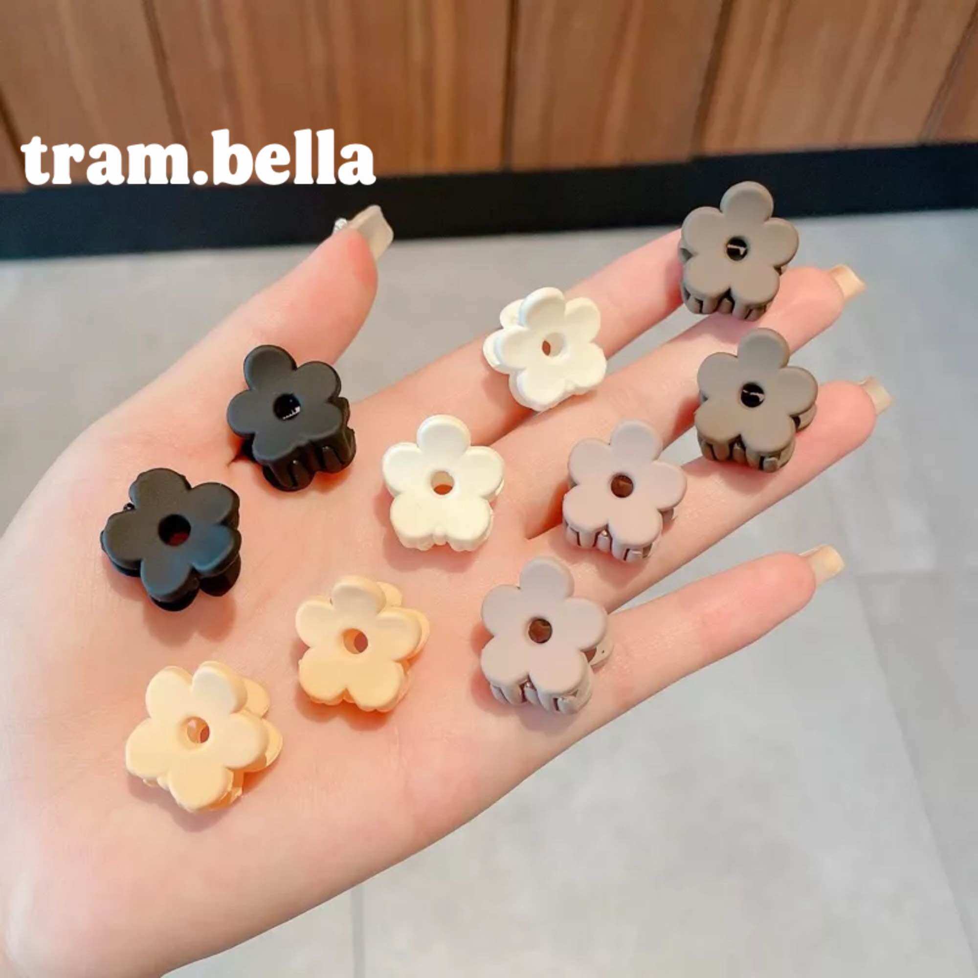 Set 2 kẹp tóc hoa mini trâm bella