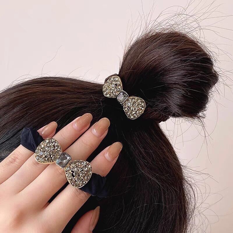 Cột tóc nơ đính đá sang trọng cho nữ