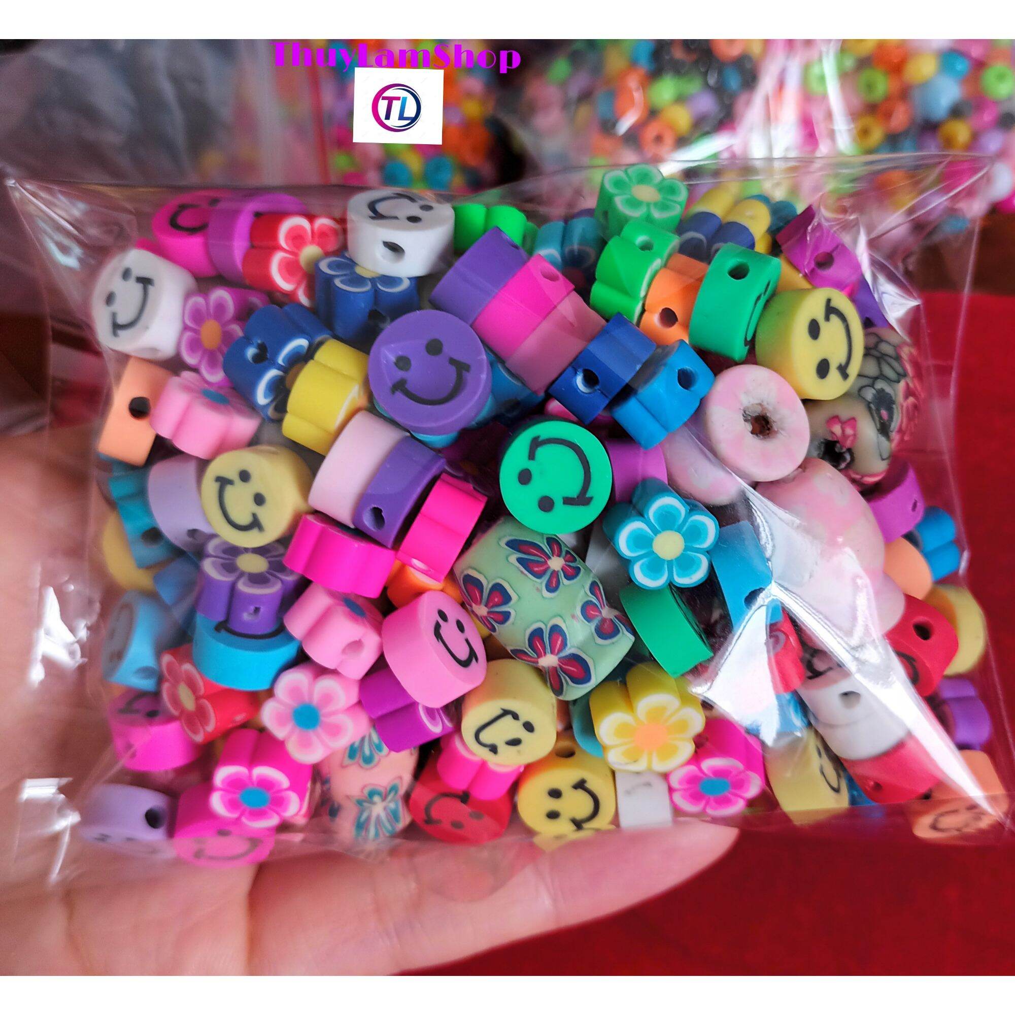 10g mặt cười, bông hoa nhựa làm handmade