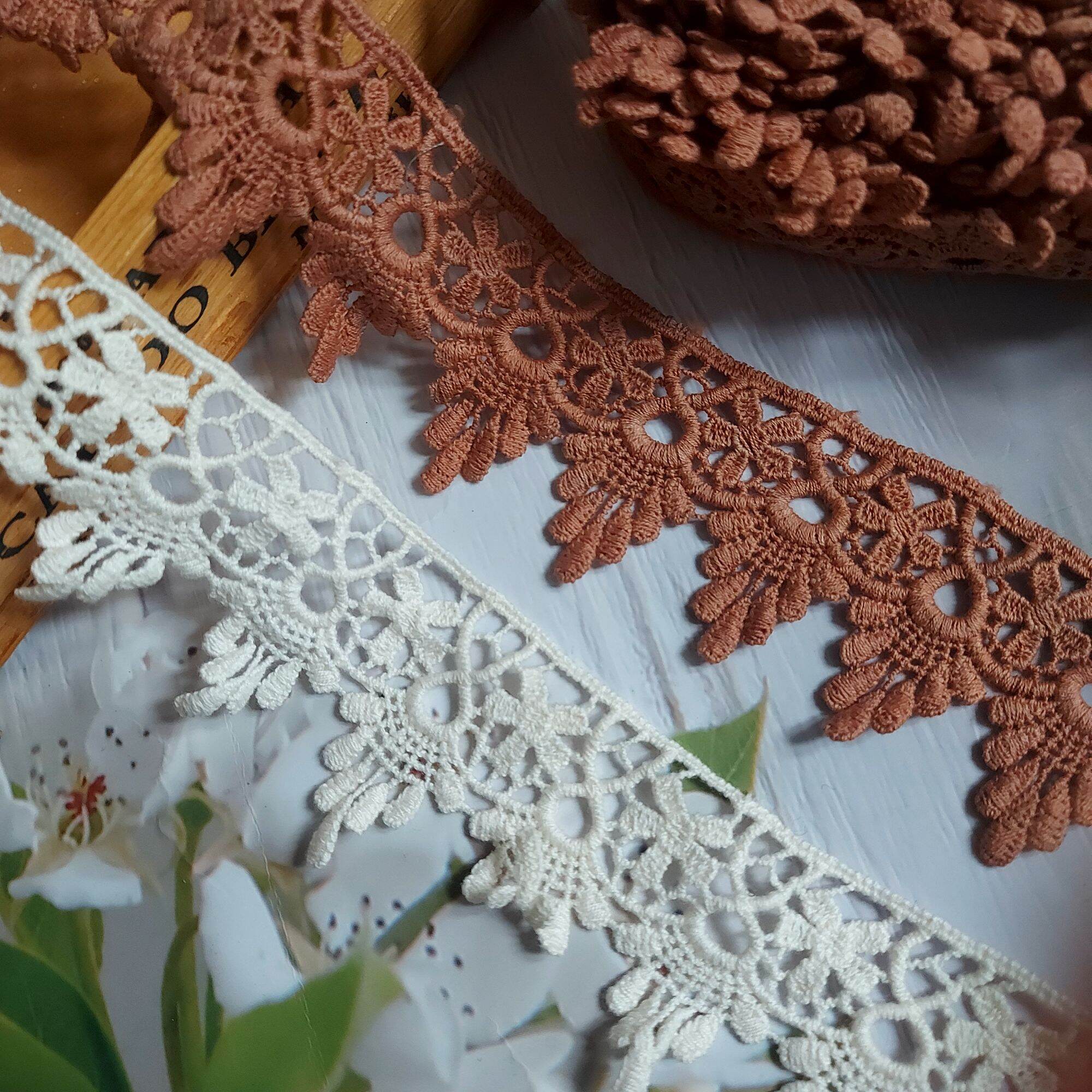 Ren chỉ cotton ,phụ kiện may vá, bản rộng 4.7 cm và 5cm.