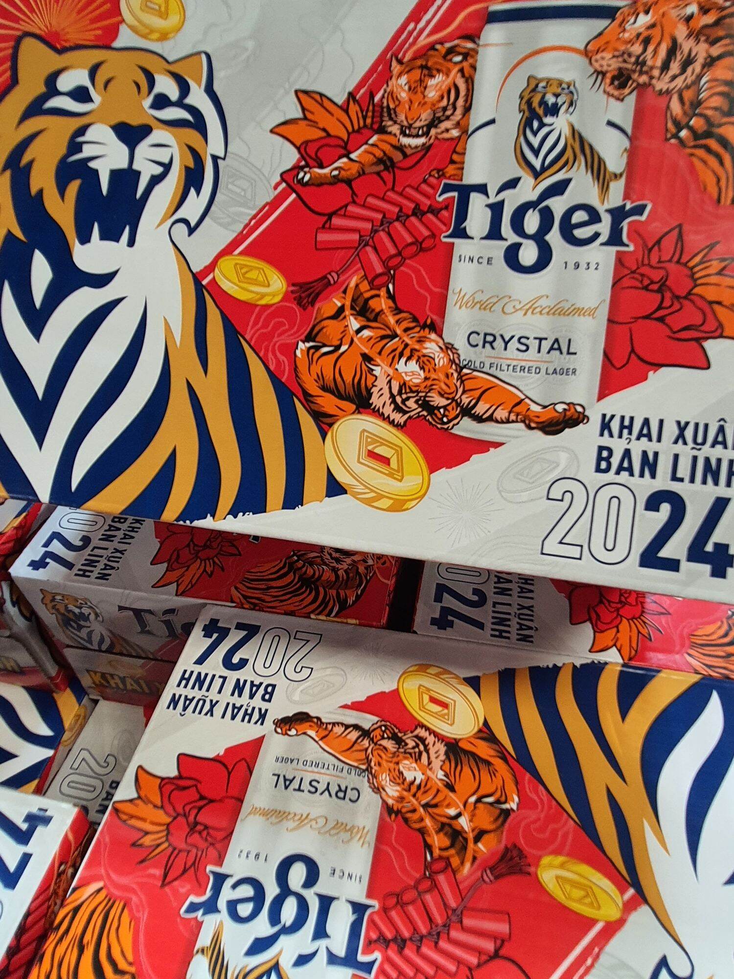 THÙNG 24 LON BIA TIGER BẠC   x 330ml