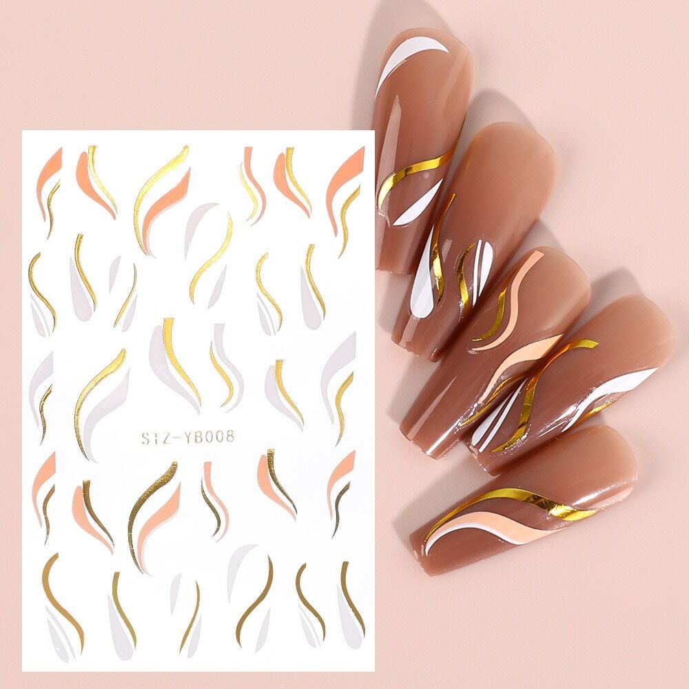 Sticker dán móng tay loang vân đá ẩn xà cừ mẫu mới