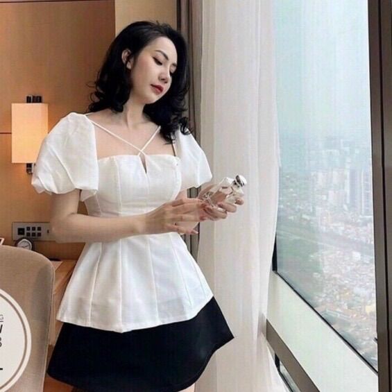Set dự tiệc bigsize tay phồng siêu dễ thương