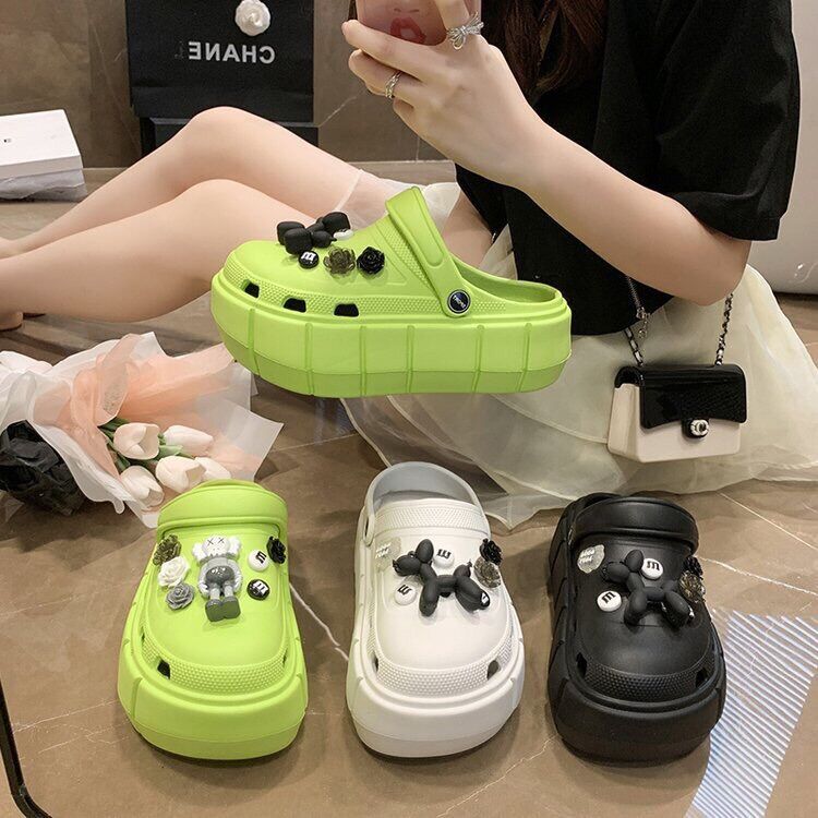 Dép/sục cross bánh mỳ đế cao 5cm