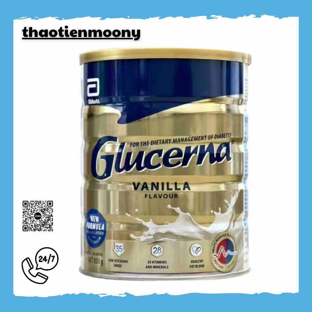 Sữa Bột Glucena - Glucerna Úc dành cho người tiểu đường hương Vanilla 850G