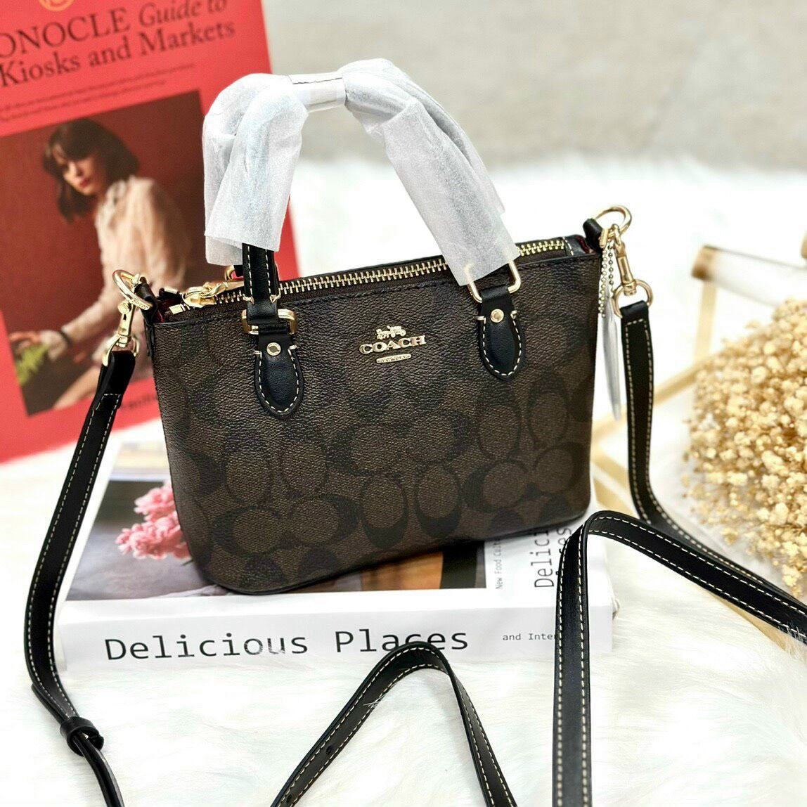 Túi C0ach Mini Gallery đeo chéo nữ siêu cưng