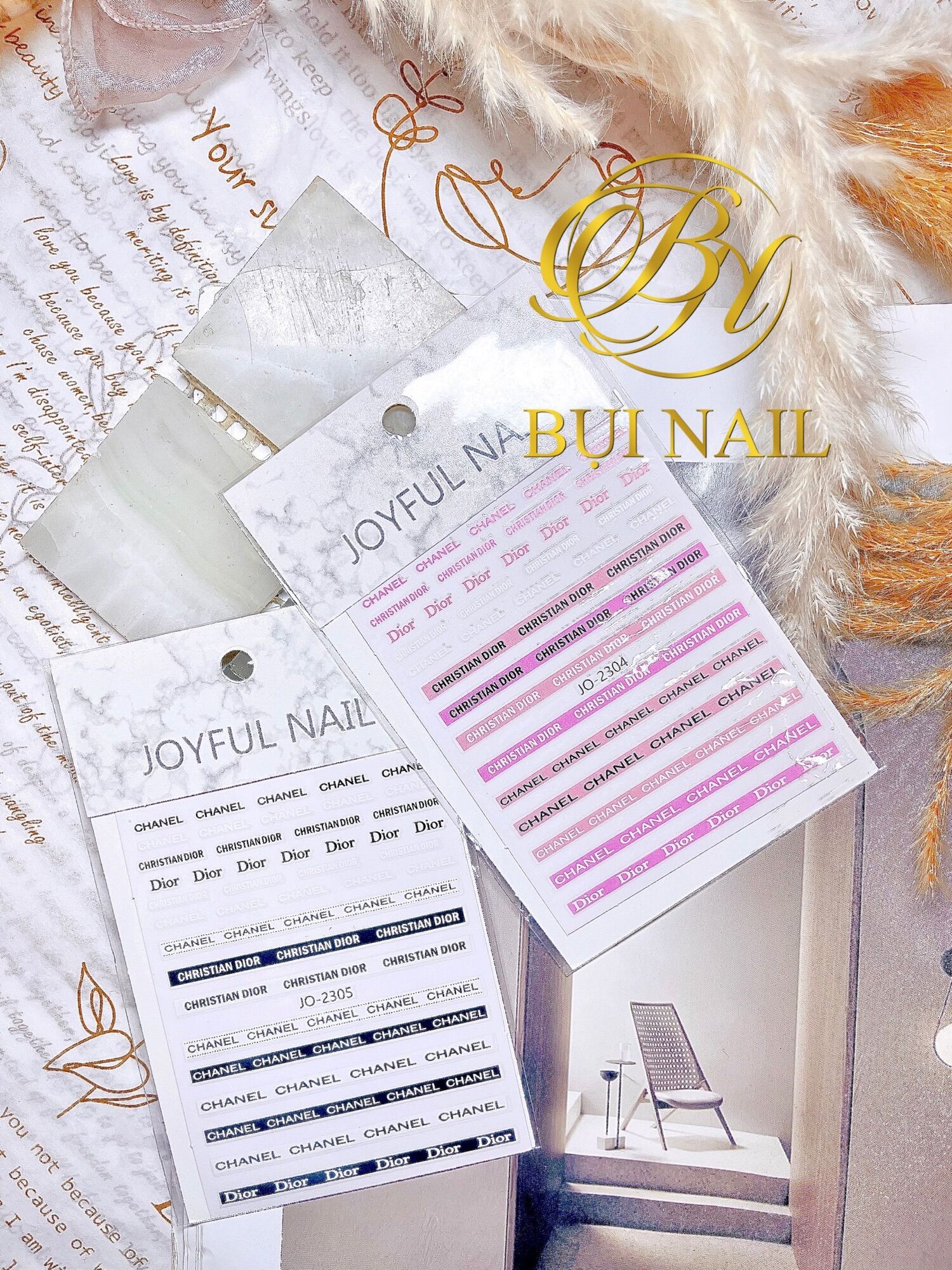 STICKER DÁN THƯƠNG HIỆU 2 TẤM/10k