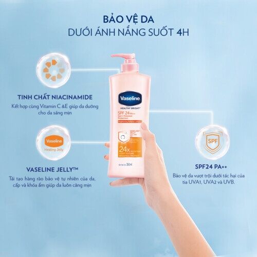Sữa dưỡng thể sáng da tức thì Vaseline 350ml/chai