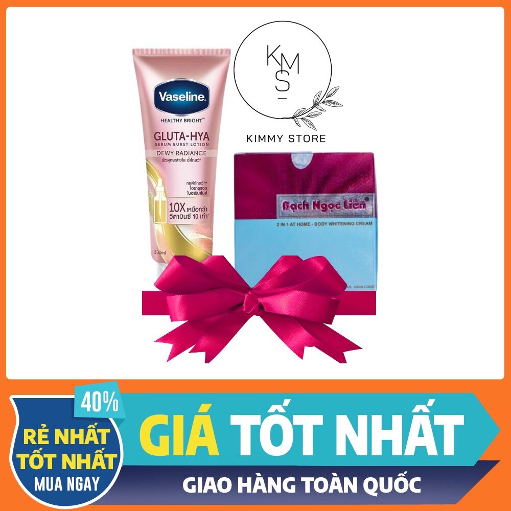 Combo siêu tẩy bạch ngọc liên + vaseline gluta hya