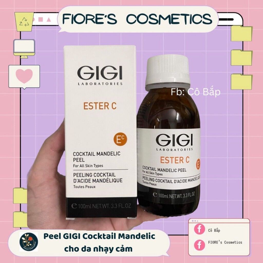 Peel Gigi Cocktail Mandelic làm trắng da, căng bóng