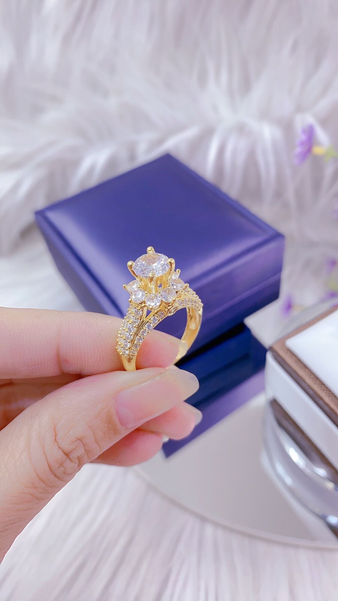 Nhẫn nữ xoàn mạ vàng 18k cao cấp mẫu mới về cực xinh